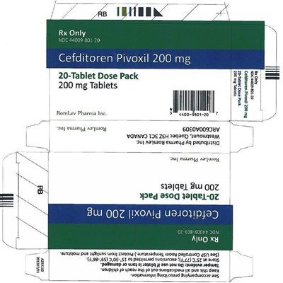 Cefditoren Pivoxil 200 mg (Cefditoren 200mglabel 20pack)